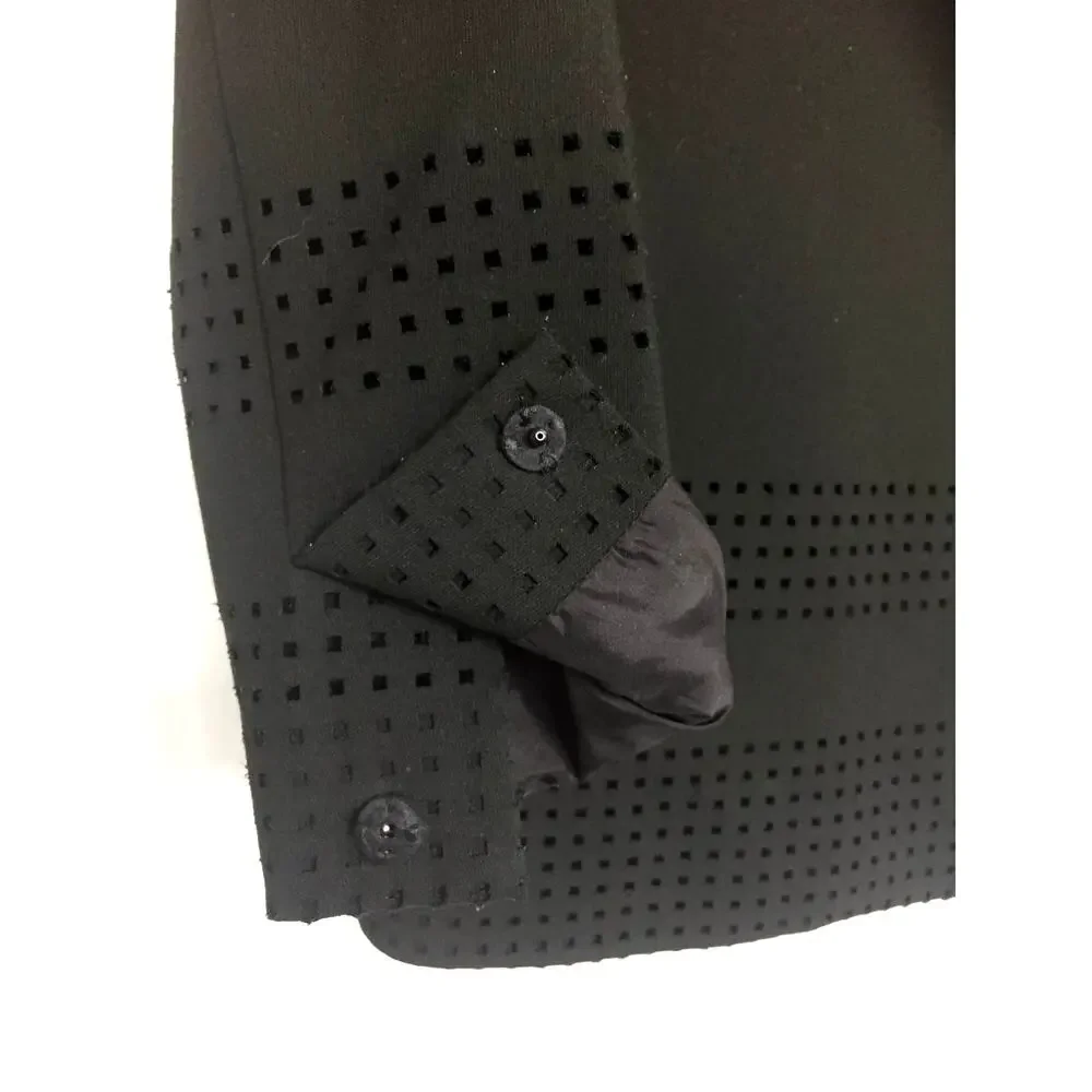 Elizabeth and‎ James Black Laser Cut Detail Blazer Jacket Womens Size 0